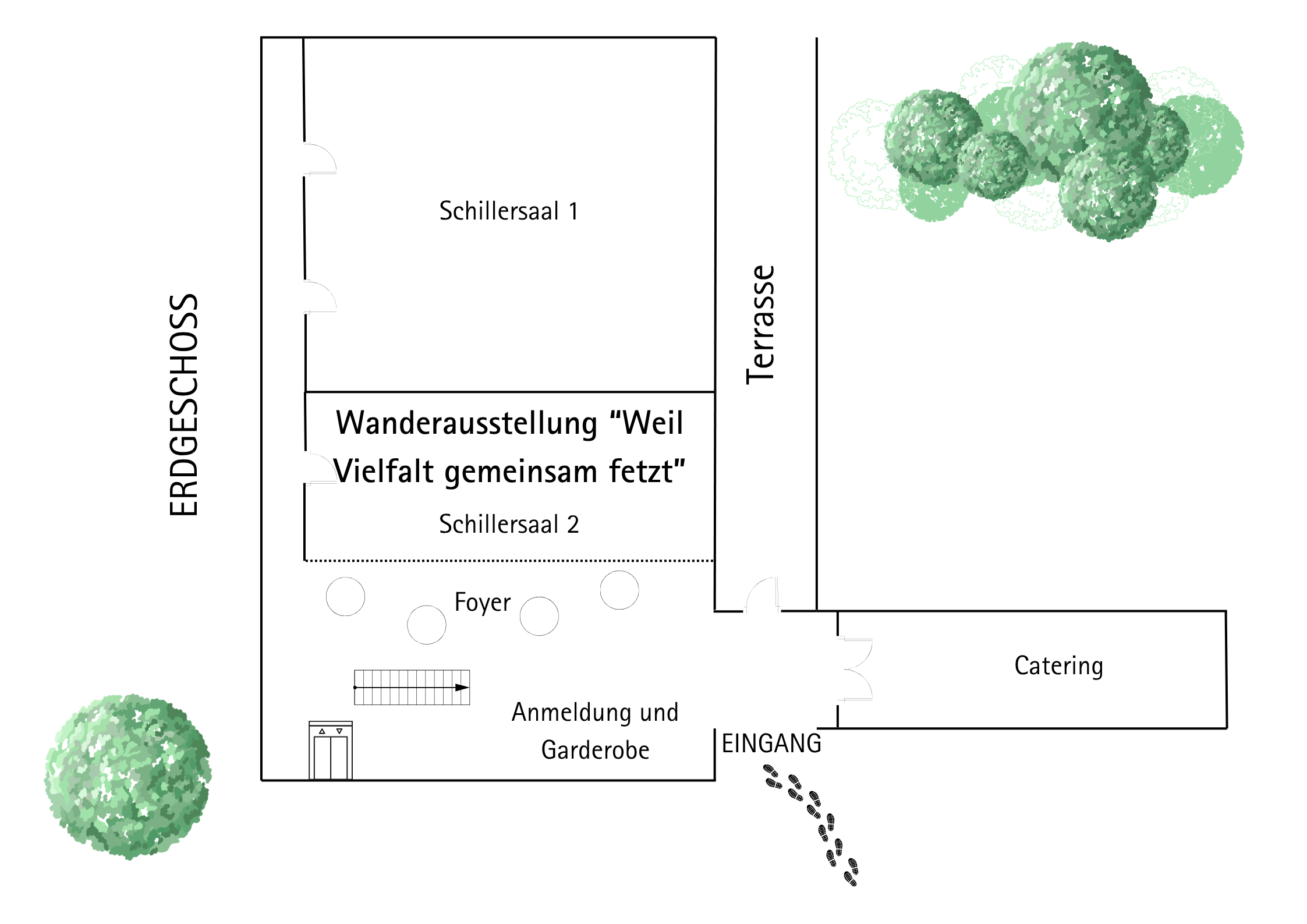 Grundriss des Erdgeschosses